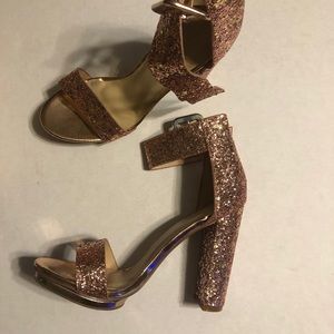 Rose Gold Glitter Heels